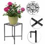 SUMNACON Support de pot de fleurs en métal pour intérieur et extérieur (plante non incluse)
