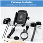 KEWIG Support de téléphone pour moto USB QC 3.0 36 W, port de charge rapide, base de montage antidérapante en alliage d'aluminiu