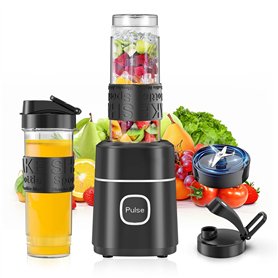 Blender, Mixeur Blender, Blender Smoothie avec 2 Gobelets Tritan de 570 ml, Blender Portable, Mini Blender 500W Peut Piler de la Blender