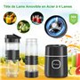Blender Smoothie avec 2 Gobelets Tritan de 570 ml