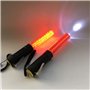 2x Bâtons Fluorescents Fluo en Plastique Durable pour Signalisation Routière, Baguette de Trafic de signal d'orchestre LED Lampe