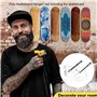 Yius Support mural flottant de luxe pour skateboard, skateboard - Support mural pour plateau de skateboard et rangement