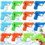 KDISHKRA Pistolet à Eau Lot de 16 – Mini Pistolets et Fusils à Eau pour Enfant