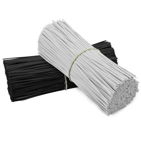 TANCUDER 400 PCS Serre Cable Plastique Collier de Serrage Blanc et Noir Collier Serflex Plastique 15CM Attaches Torsadées en Pla