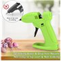 Pistolet à Colle Chaude, Mini Pistolet à Colle Rechargeable par USB Batterie 2600mAh avec 40 Bâtons de Colle de 7mm et 6 étuis d
