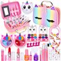 Lubibi Unicorn Ensembles de Maquillage Lavables pour Filles avec Vernis à Ongles