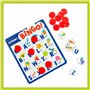 Peaceable Kingdom, Bingo alphabétique ! Jeu d'apprentissage des Lettres, Apprendre Les Lettres majuscules Comprend 6 Plateaux de