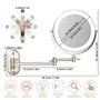 Miroir Grossissant Lumineux 1X/10X Mural Miroir Grossissant Lumineux Mural et 360°Pivotant 3 couleurs luminosité et température 