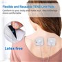QUEAMBLER 20 Pièces électrodes pour Les électrostimulateurs Réutilisables Snap électrodes pour électrostimulation Musculaire TEN