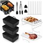 Votoko 17 Pcs Accessoires Air Fryer pour Ninja
