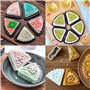 Moule à Lune Gâteau Mooncake, Lot de 2 Presse à Biscuit en Forme de Fleur et Triangle avec 11 Motifs, Ustensiles pour Décoration