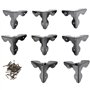 Lot de 8 protections d'angle de style antique avec vis