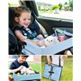 FAOKZE Plateau Voiture,Plateau de Siège de Voiture,Plateau Amovible,Plateau de Voyage pour Enfant,avec Cahier D'autocollants,de