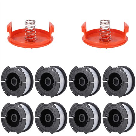 LEAZZLE 8 Pack Bobine Fil Coupe Bordure Compatible avec Black et Decker Coupe Bordures