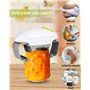 LEAZZLE Ouvre-bocal électrique - gadget de cuisine solide et robuste pour bocaux scellés - ouvre-bocal automatique mains libres