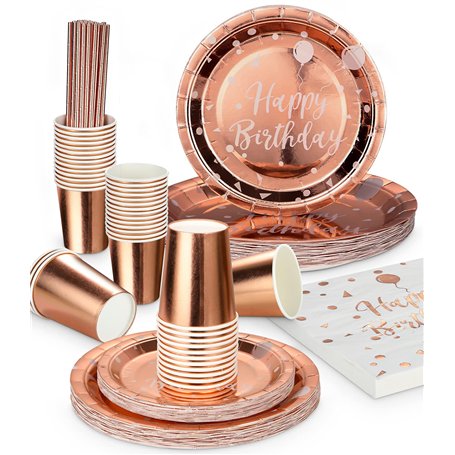 Vaisselle Jetable Anniversaire Pastel