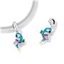 Pendentif Charm Perroquet pour Bracelet Pandora - Charm Animal en Argent Sterling 925 - Cadeau d'Anniversaire pour Petite Amie o