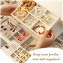 6 Plateaux Bijoux Velours, Plateau Bijoux pour Tiroir Peut Stocker/Afficher des Bijoux, Rangements Bijoux Tiroir a 6 Styles Diff