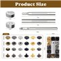 150 Boutons Pression en Métal,Boutons-Pression en Métal de 6 Couleurs Avec Trousse à Outils,Pour Sacs à Dos de Chemise en Cuir,C