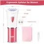 Epilateur Electrique Femme, Epilateur Electrique Femme Sans Fil Epilateur pour Visage, Jambes, Bras, Aisselles, Bikini, Épilatio
