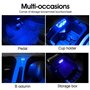 4Pcs RGB Éclairage Intérieur de Voiture, Lampe Tactile 7 Couleurs LED, Plafonnier Rechargeable USB