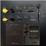 CC-Exquisite Conseil en Acier Professionnel Darts Set - 6 x 22g Brass barils avec 12 Vols Standard/Slim, 12 Aluminium 35 shafts 