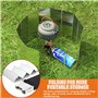 HEKOBAG Pare-Vent Pliable Aluminium, 12 Plaques Aluminium Pliable, Pare Vent Pliable pour Réchaud de Camping, Pare Vent pour Rec
