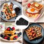 2 Pièces Moule à Gaufres Air Fryer en Silicone Rectangulaire, Insert Gaufrier Silicone pour Airfryer, Gaufrier Silicone Airfryer