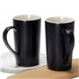 Grandes tasses à café de 20 oz / 600 ml, Smilatte M007 tasse en céramique haute plate avec poignée pour papa homme, lot de 2, no