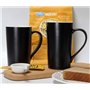 Grandes tasses à café de 20 oz / 600 ml, Smilatte M007 tasse en céramique haute plate avec poignée pour papa homme, lot de 2, no