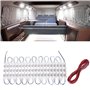 Vegena 120 LED Lampe Camping Eclairage Intérieur Voiture 12v Modules Eclairage Intérieur Bande D'Éclairage Intérieur De Voiture 