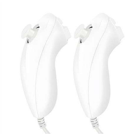 Sporgo Lot de 2 manettes Nunchuk pour Wii : manette de jeu vidéo Wii U