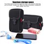 WIYETY Sacoche Ceinture Telephone Noir: 2 Pièces Sacoche Ceinture Homme, Étui de Ceinture Pochette Téléphone Holster, Gadget Sac