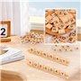 TNOMSNO 300pcs Lettre en Bois, Tuiles de Lettre en Bois A-Z Tuiles de Lettre en Bois, Lettre en Bois pour L'Apprentissage, L'Art