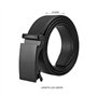KRYMSON Ceinture Sans Trous Pour Homme - Cuir Noir Avec Boucle Automatique - Réglable Pour Costume