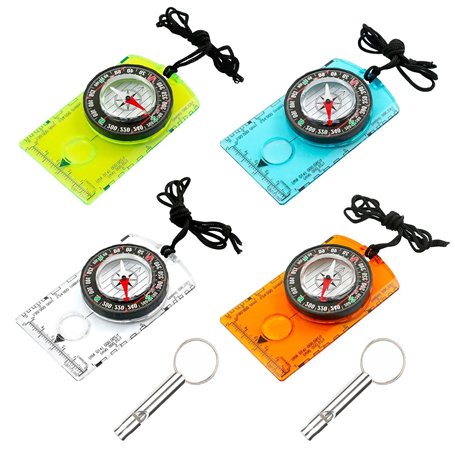 CHROMACRAFT 4 Boussoles D'Extérieur Et 2 Sifflets Métalliques