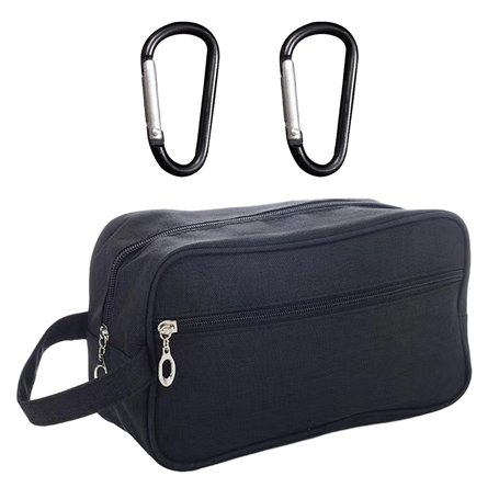 1 trousse de toilette pour homme avec 2 mousquetons