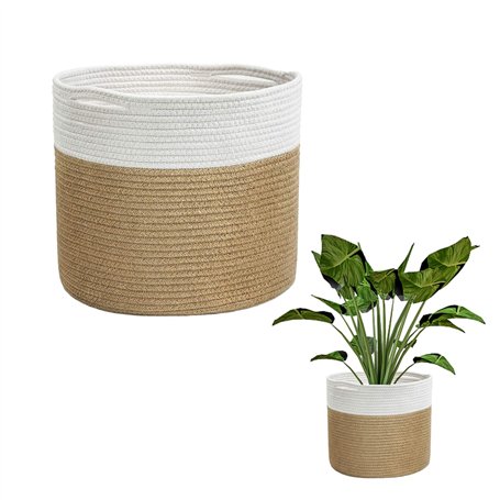 MEMOFYND Panier de rangement tissé en 1 pièce