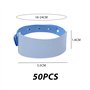 Lot de 50 bracelets vierges bleus - Bracelets d'identification - Bracelets d'entrée, réglables et simples - Bracelets d'activité