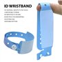 Lot de 50 bracelets vierges bleus - Bracelets d'identification - Bracelets d'entrée, réglables et simples - Bracelets d'activité