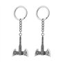 Lot de 2 porte-clés hache viking pour homme - Porte-clés vintage en forme de hache - Porte-clés créatif - Cadeaux pour les joueu