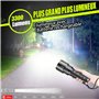 3300 Lumens Lampe Torche Super Grande Lampe de Torche Militaire Tactique Ultra Puissante Aju