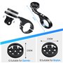 RISVOWO Support de Vélo pour Garmin et Bryton GPS Bike Computer, Accessoires Velo Compatible avec GoPro/Lampes de Vélo s'adapte,