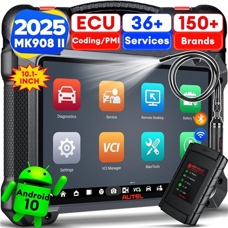 Autel MaxiCOM MK908 II Android 10 Outil de Diagnostic Professionnel (avec MV108S)