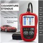 Autel Outils de Diagnostic Auto OBDII Lecteur de Code avec Menu en Français Lecture et Effacement des Codes d'Erreur Scanner OBD