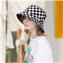 MengH-SHOP Chapeau de Seau Réversible Noir et Blanc Imprimé à Carreaux Chapeau de Pêcheur en Coton Unisexe Pliable Chapeau de So