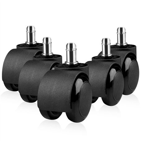 Gvolatee 5 pièces roulette chaise de bureau 11mm x 22mm 360° Rotation pour jeu chaises