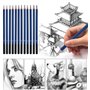 YPYMOD 12pcs Crayon Dessin Professionnels,Crayon Graphite, Ecriture Douce Croquis Crayon Papier Dessin, Adaptée aux Enfants, Adu