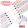iCovalescent 18 Set Surligneurs, 12 Set Saignement Feutre Aesthetic Surligneurs et 6 Set Fineliner Multicolores, Feutres Coloria