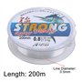 Kzouenzu Diamètre 0,5mm Fil De Peche Transparente [200m], Ligne De Pêche en Nylon Solide, Ligne De Pêche en Nylon Résistant À l'